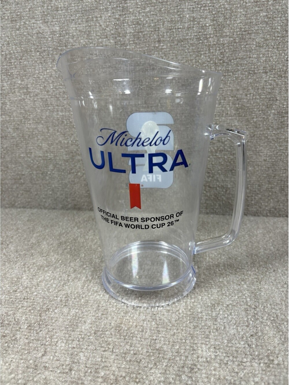 Michelob Ultra FIFA World Cup 2026 USA Trophy Beer Hard Plastic Beer Pitcher